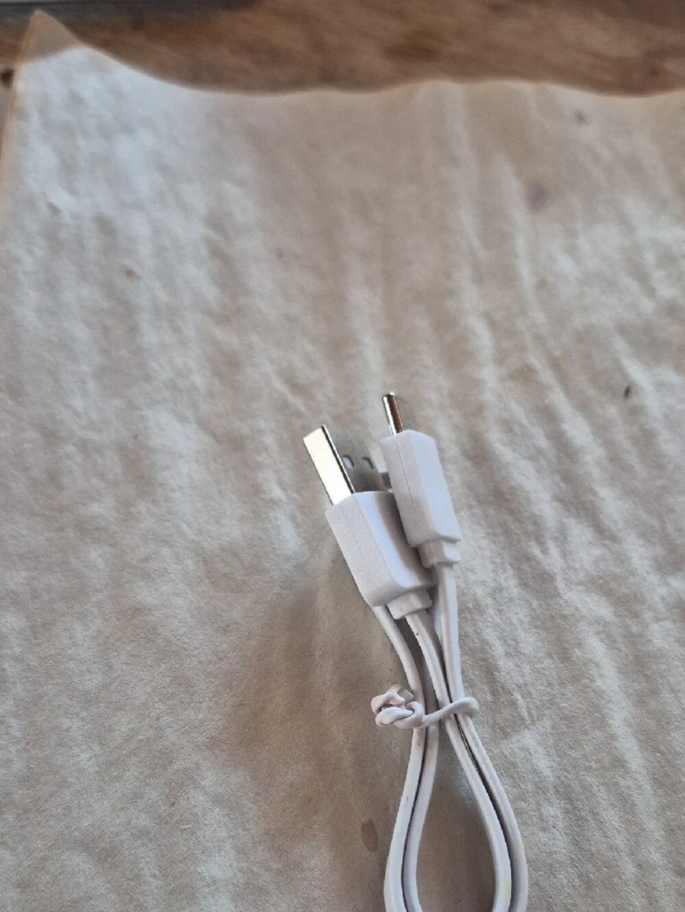 White USB-A to Micro-USB Charging Cable
